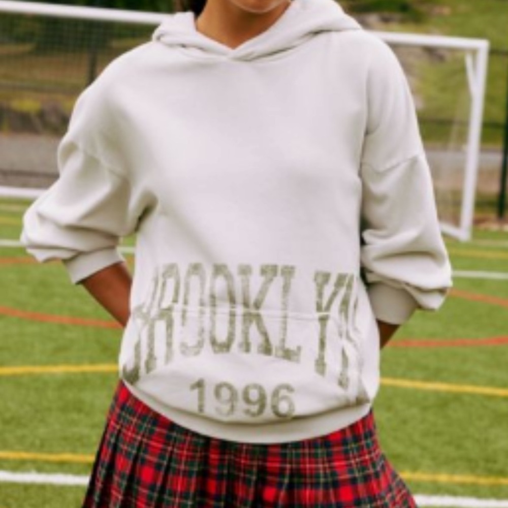 Urban Outfitters Brooklyn Oversized Hoodie in Ivory
